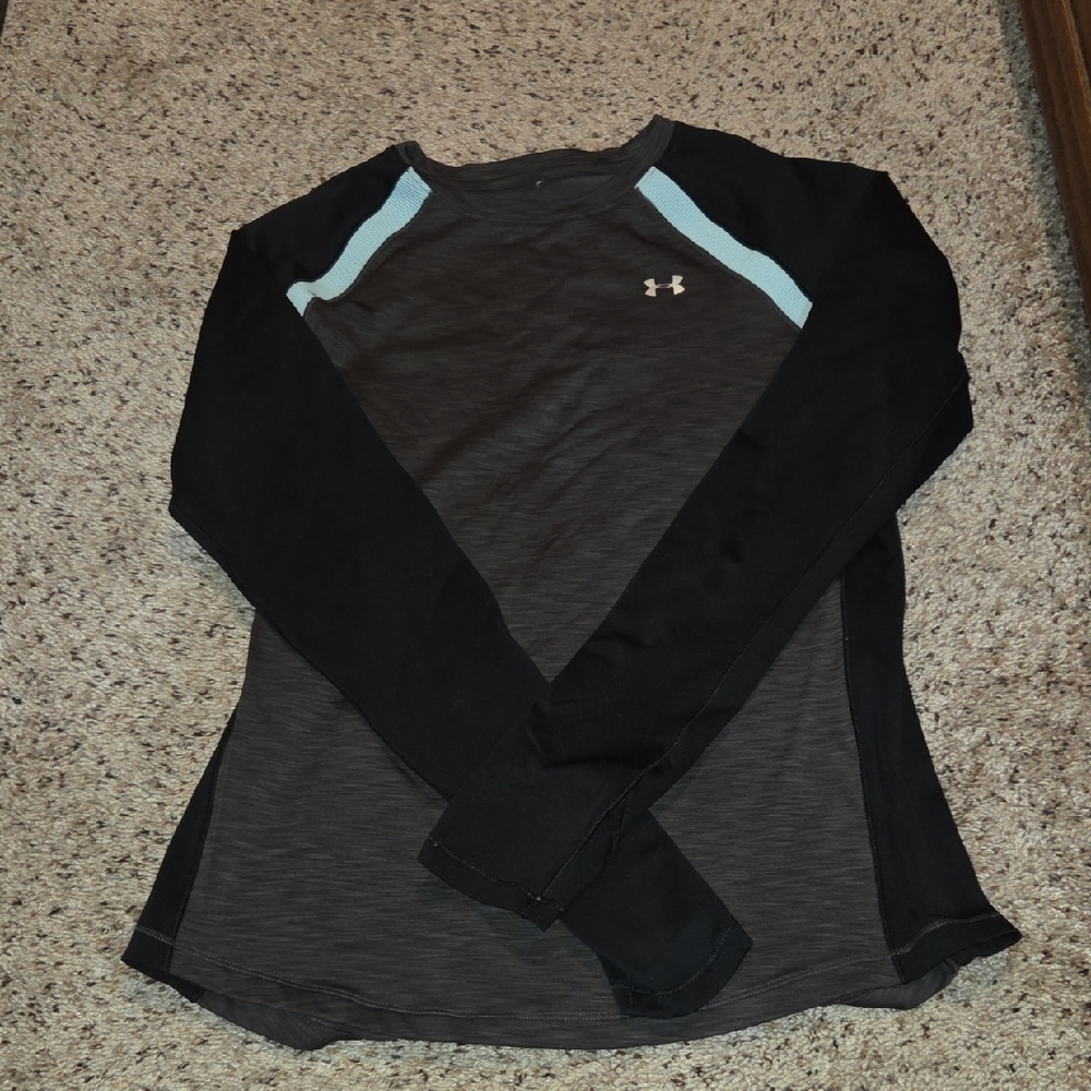 Under Armour Black and Dark Gray Athletic Top